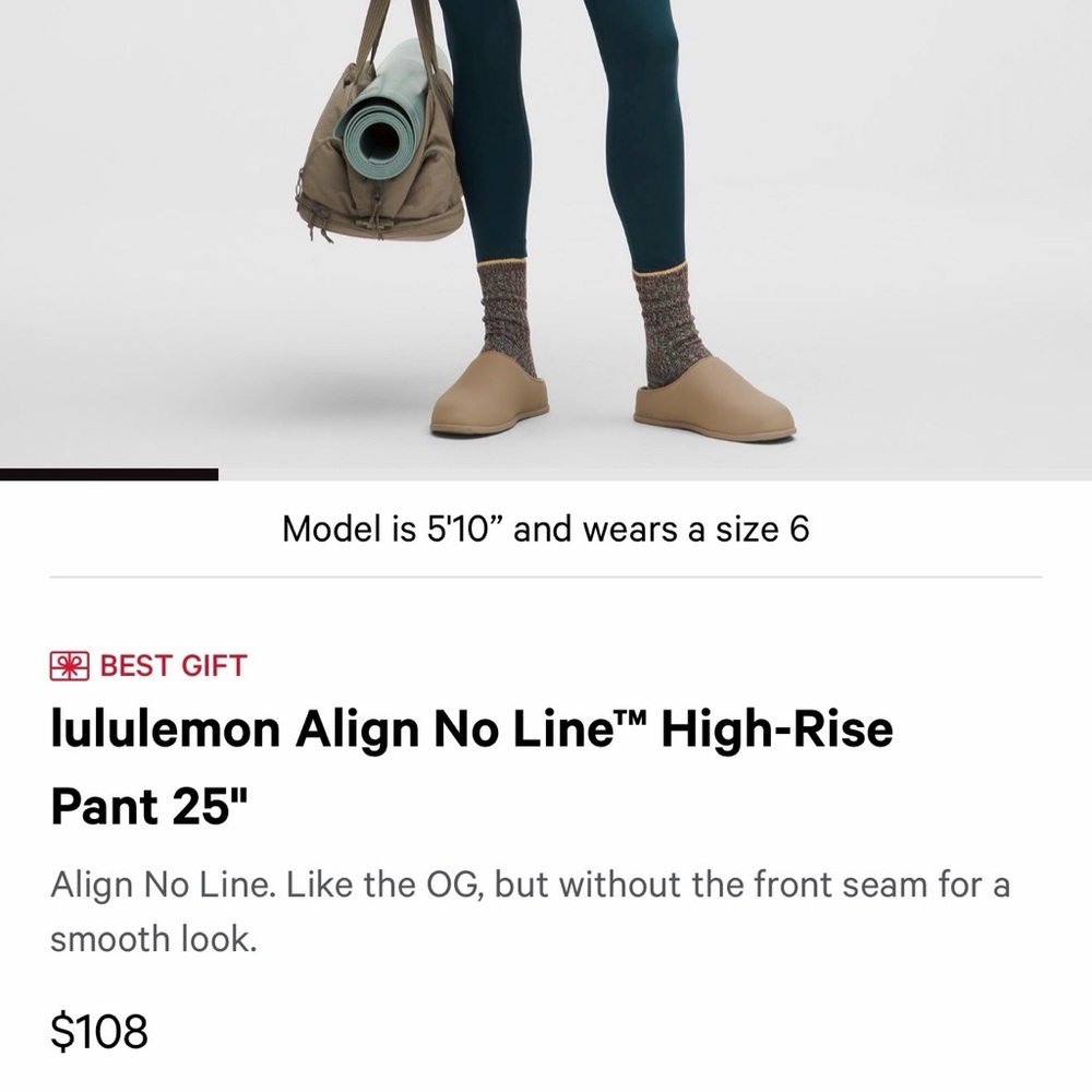 Lululemon align no front seam leggings